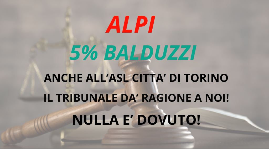 VITTORIA Anaao Asl Città di Torino – 5% Balduzzi