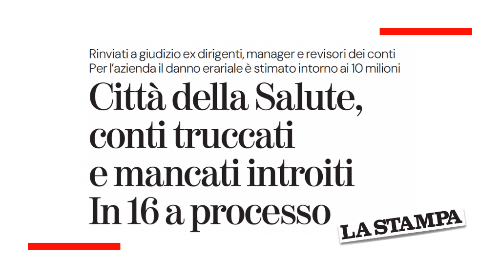 Inchiesta sui bilanci in rosso dell’AOU Città della Salute: Anaao Assomed si costituisce parte civile