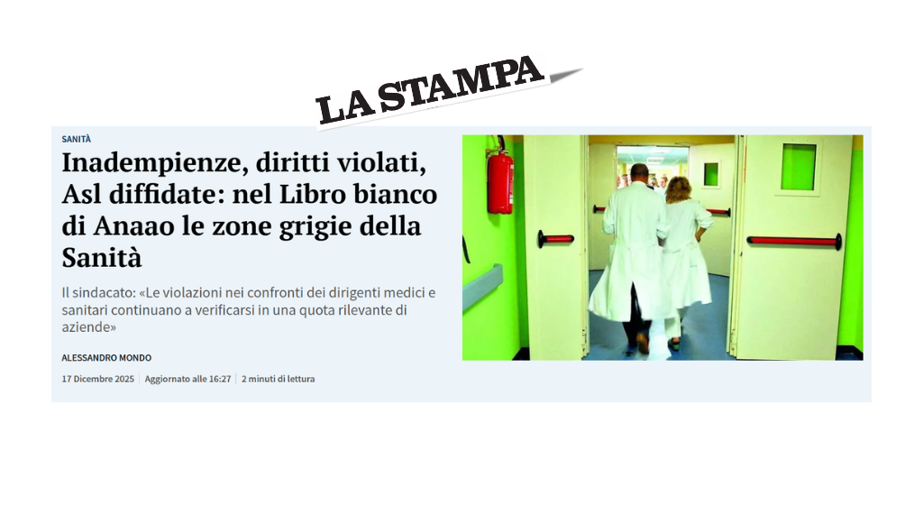Il Libro Bianco di Anaao Assomed presentato alla Camera dei Deputati sui media